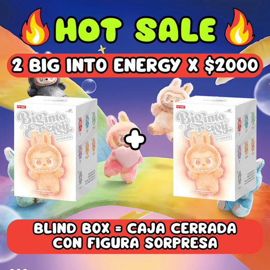 HOT SALE 'DOUBLE ENERGY PACK': 2 LABUBU BIG INTO ENERGY POR $2000